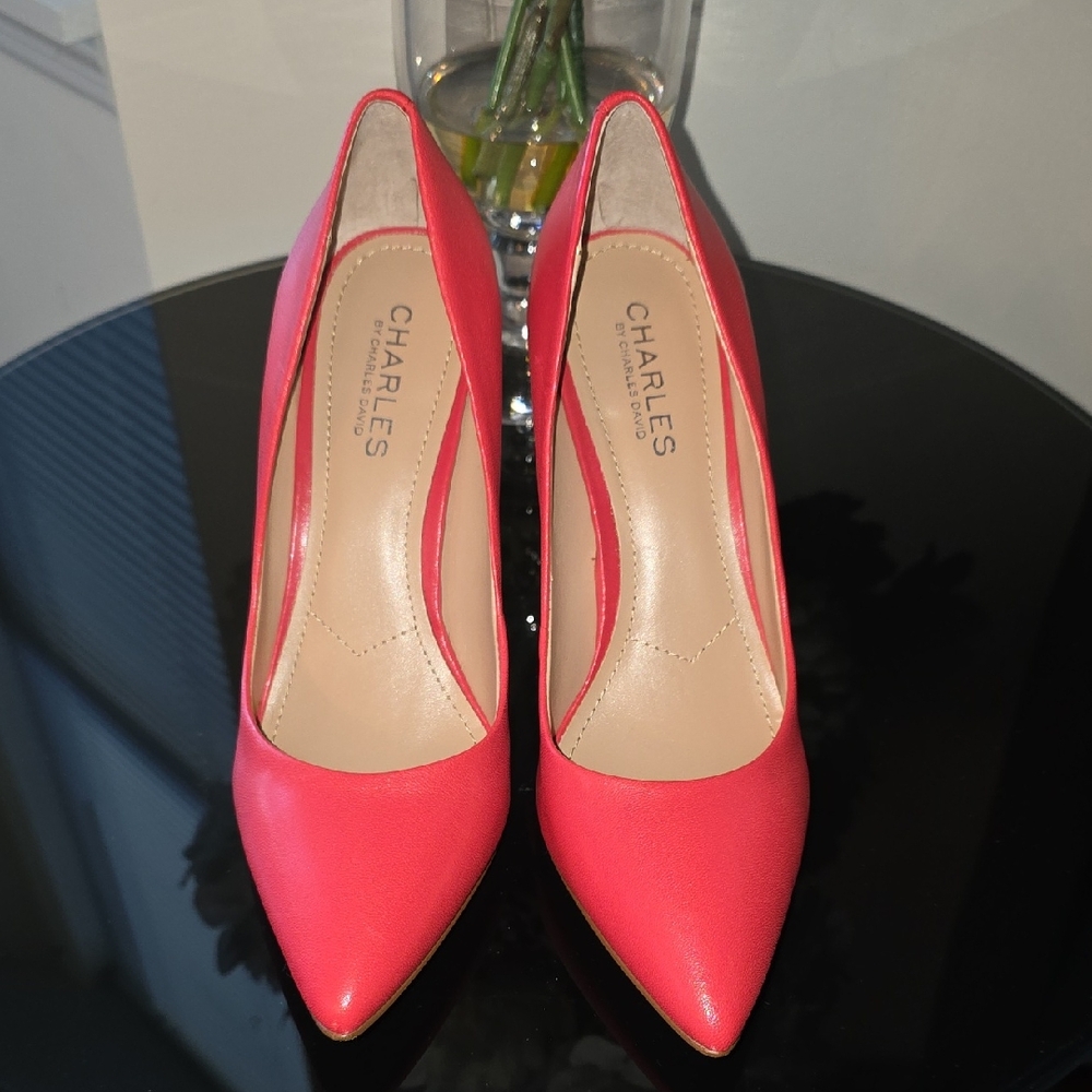 Charles by Charles David Vibrant Coral Heels